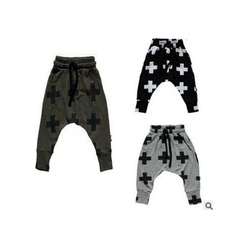 Harem Boys Pants Fashion Legging Children Clothing Boys Girls Casual Pants Cross Star Child Trousers Baby Clothes