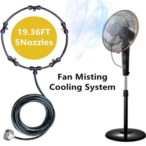 6M System Caliber Outdoor Misting Cooling System Kit Greenhouse Garden Patio Waterring Irrigation Hose Pipe Water Mister Tools