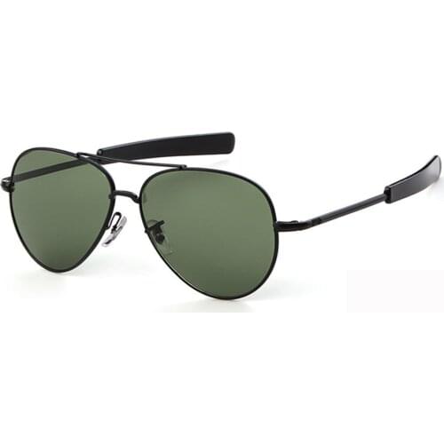 American Pilot Sunglasses US Military Bayonet Temples Wire Spatula Army Air Force Men UV400 Sun Glasses