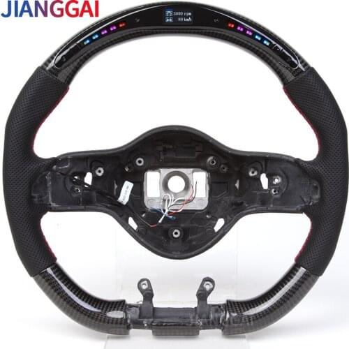 Steering Wheel Fit For Mercedes AMG C63 W212 W205 W204 W213 2012-2020 Model LED Shift Light Carbon Fiber Wheel Racing Wheel