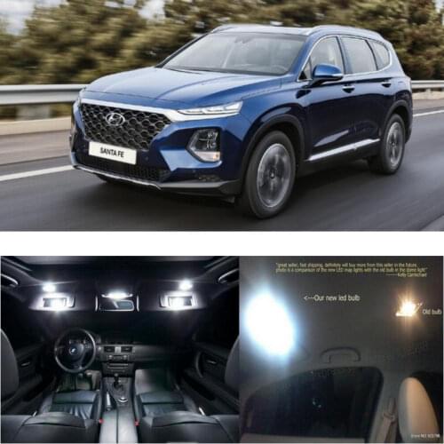 Led interior lights For Hyundai Santa Fe 2019 13pc Led Lights For Cars lighting kit automotive bulbs Canbus