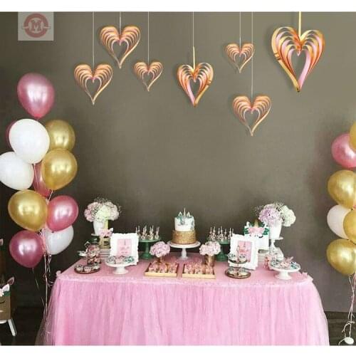 Love New Year Window Dress Up Items Hanging Three Dimensional Heart Shaped Pendant Stage Background Wall Arrangement