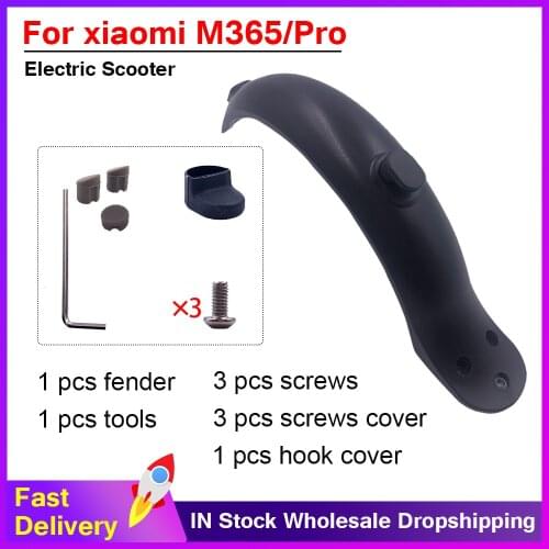 For xiaomi Mijia M365 Pro Parts Fenders Scooter Wings Rear Mud Guard Support Protection ABS Plastic Parts Screws Rubber Stopper