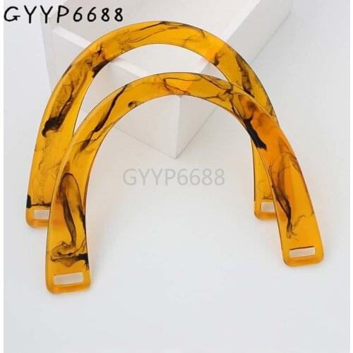 2-10-30 pieces 16x12cm Semi-circle Handle Women Leather Purse handbag Acrylic Handle Fashion Bags Handle Sewing Accessories