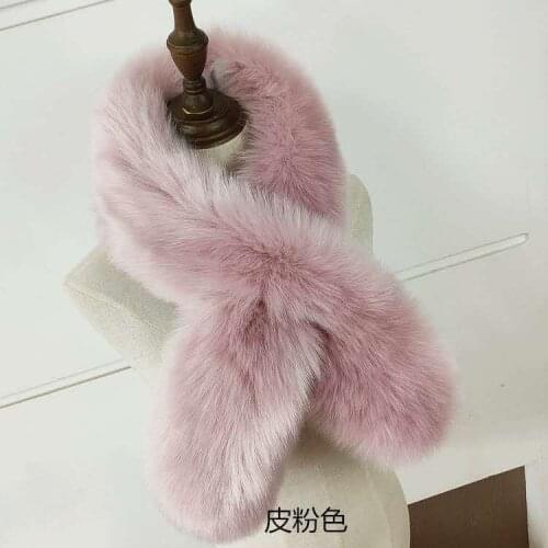 Winter Warmer Faux Fur Scarf Women Lady Girl Fashion Thick Warm Neck Collar Scarves 2022 Ladies Girl False collar Accessories