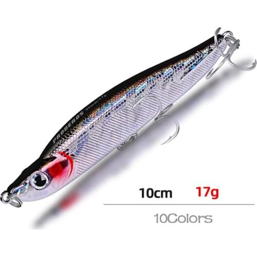 1pcs Minnow Fishing Lure 10cm 17g Laser Crankbait Artificial Bait Fishing Tackle Plastic with High Carbon Steel Fishhook Wobbler