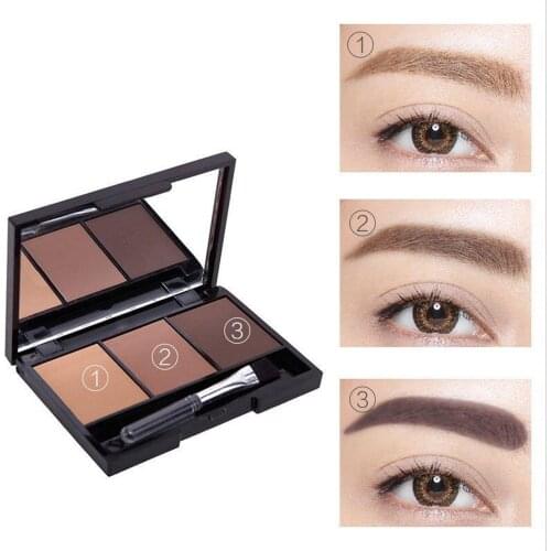 1Pc Sweat-proof 3 Colors Eyebrow Makeup Powder Enhancers Waterproof Long Lasting Eye brow Cream With Make Up brush Tool TSLM1