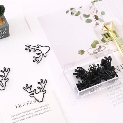 10pcs/lot Creative Kawaii Milu Deer Unicorn Paper Clip Animal Metal Bookmark File Memo Decorative Clips School Stationery