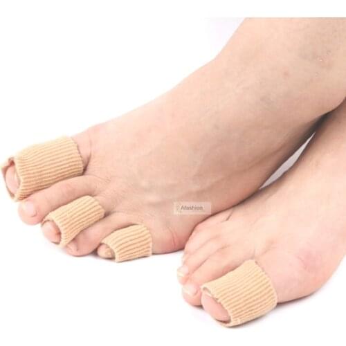 2pcs Fiber Silicone Stretched Cuttable Tube Moisturizing Protector for Toe Bunion Corn Callus feet foot care gel tools