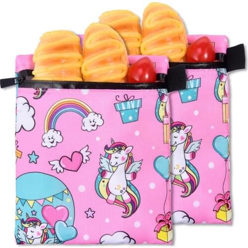 2PCS Snack Bag Reusable Food Wraps Sandwich Lunch Waterproof Bag Snack Bag Waterproof Bread Sandwich Bag Pouch Food Storage