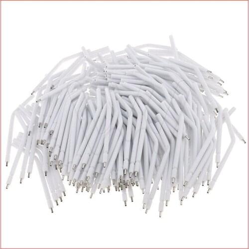 200Pcs Generic Dental Disposable Spray Nozzles Tips Air Water Syringe Metal Core Color White