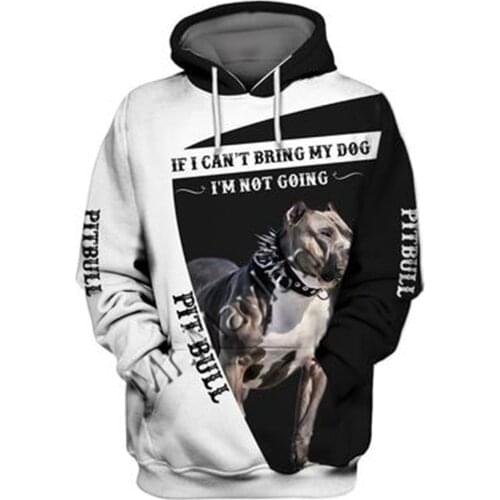 2021 Fashion Animal Pit Bull 3D Printed Hoodie Men Women Casual Pet Dog Designs Hooded Oversized Hooded Coat Drop Shipping WQ-18