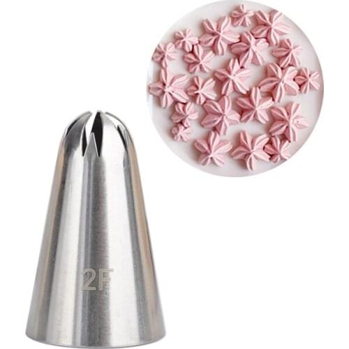 #2F Cherry Blossoms Cake Decorating Piping Tips Stainless Steel Pastry Nozzles Cake Baking Tools KH047