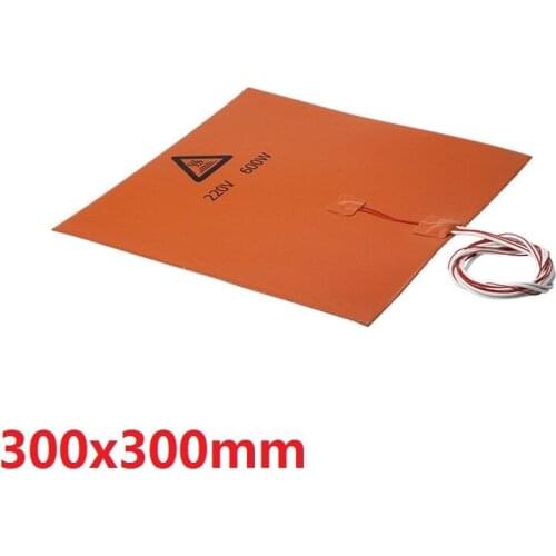 300x300mm 220V 600W Silicone Heated Bed Heating Pad For Creality CR-10 3D Printer with 3M Adhesive and NTC 100K