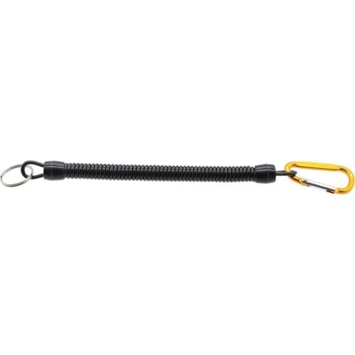 Anti-Rust Waterproof Outdoor Fishing Spring Lanyard Cord Hook Secure Pliers Lip Grips Adjustable Tackle Tool High Elastic