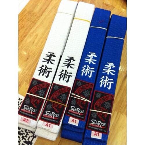 Sunrise Fightwear Brazilian Jiu-Jitsu MMA Gi BJJ Belts Black, Brown, Purple, Blue, and White AO A1 A2 A3 A4