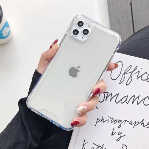 Transparent Phone Case For iPhone 11 12 Pro Max X XS MAX XR 8 7 6 6S Plus SE2020 12MINI 11Pro Shockproof Protection Hard Cover