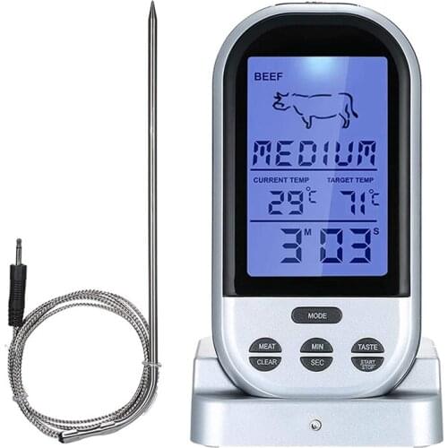 Digital BBQ Meat Thermometer for Grill/Oven Waterproof Thermometer with Wireless Probe,for Kitchen Cooking Food