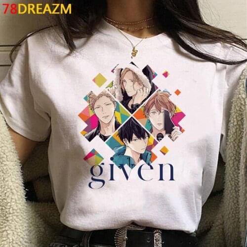 Given t-shirt female vintage harajuku harajuku kawaii couple clothes tshirt harajuku kawaii ulzzang