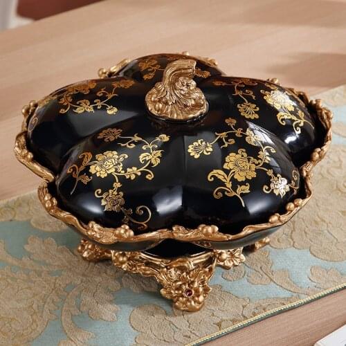 European confectionery tray decoration American dried fruit tray tea table decoration creative dividing tray family retro luxury