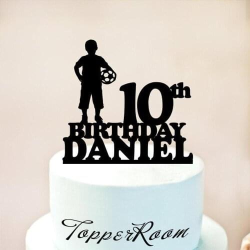 Soccer Cake Topper,Soccer Player Cake Topper,Customized Soccer Theme Party,Football Player Cake Topper Party Cake Decorations