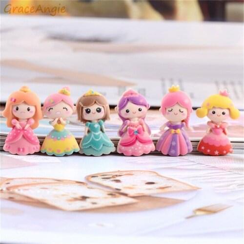 GraceAngie 20pcs Mix Resin Little Girl Flatback Princess DIY Scrapbook cabochons hair accessories polymer clay Phone Accessories