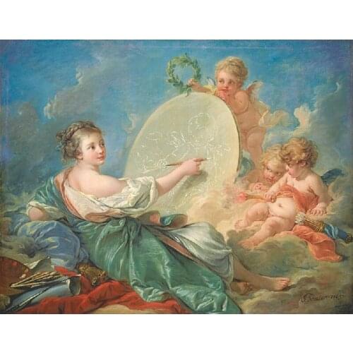 Angels art picture a angel painting little angels classical oil painting great Christmas gift for family