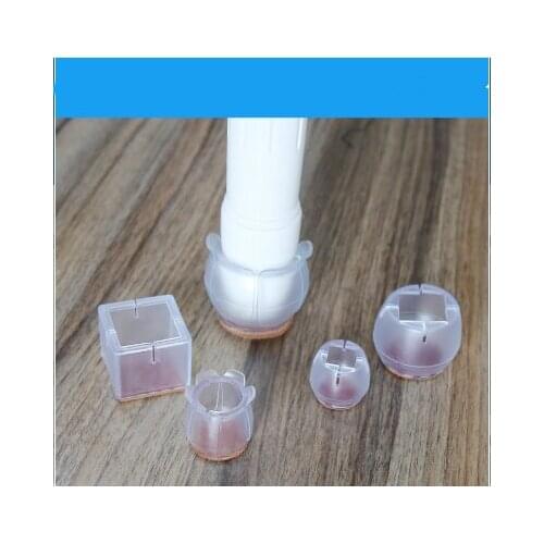 4pc table furniture foot pad silicone chair foot cover anti-slip stool protective cover wear-resistant table and chair leg cover