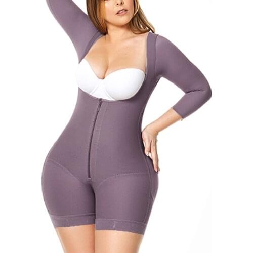 Bodysuits for Long Sleeve Compression Garments after Liposuction Postpartum Shapewear for Women