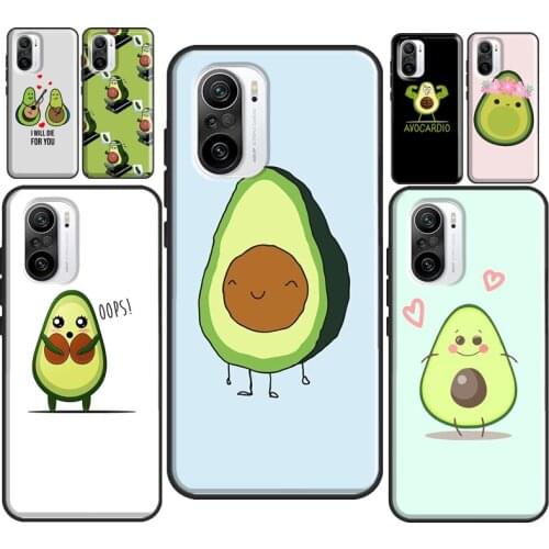 Cute cartoon Avocado Fitness For POCO F3 M3 POCO X3 Pro Case For Xiaomi Mi 11 Lite Note 10 Mi 9T 10T Pro Back Cover