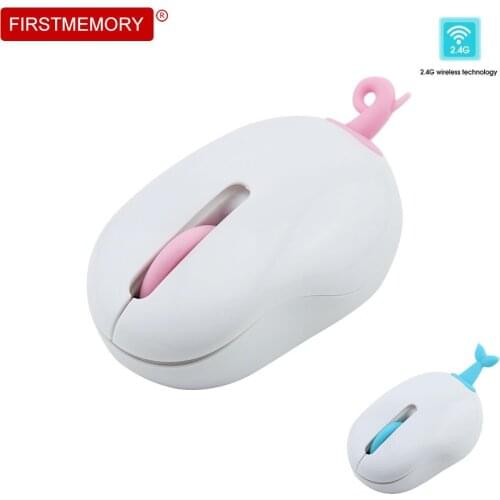 2.4Ghz Gaming Wireless Computer Mouse Silent Mini 3D Cute Pig Dolphin Cartoon Mice Optical Mause USB 1200 DPI For Kids PC Laptop