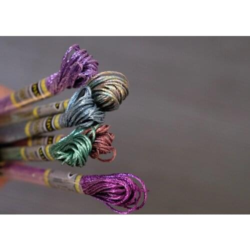 Super Deal Light Effect Floss Pack 6/Pkg Art 317W 6 Strands High Sheen Colors Metallic Embroidery Floss Cross Stitch Thread