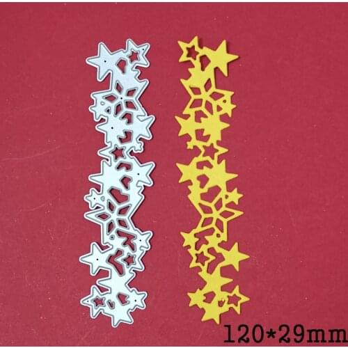 2021 New Metal Cutting Dies Star Border Crafts Die Frame Stencil For DIY Scrapbook Paper Cards Embossing Die Template