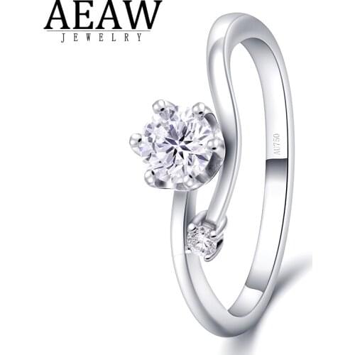 0.4ct Carat Natural Real Diamond Engagement Ring 6 Prong Setting Unique Gift For Women Certificated