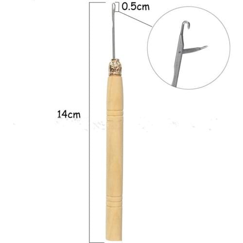 Wholesale wooden Handle Crochet Hooks Knitting Needles Set Latch Crochet Hooks Carpets Making Repair Craft Sewing Tools Hook