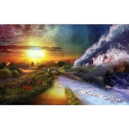 Natural beauty landscape ,Counted Cross Stitch 14CT Cross Stitch Sets Wholesale cartoon Cross-stitch Kits Embroidery