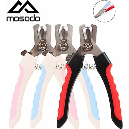Mosodo Professional Pet Cat Dog Nail Clipper Cutter With Sickle Stainless Steel Grooming Scissors Clippers Pet Claws Dog Supplie