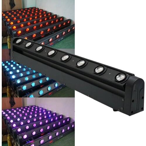 RGBW 8x12W LED Bar Beam Moving Head Light DMX512 Moving Heads DJ Disco Party lights Nightclub Event Show stage lighting