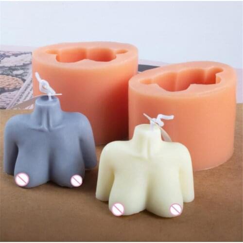 New plump buttocks chest lower body human body candle silicone mold DIY scented candle handmade soap mold plaster decoration