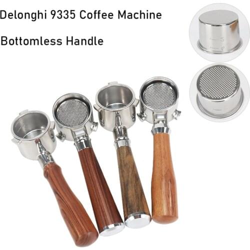 51mm Delonghi 9335 Filter Handle Coffee Bottomless Portafilter Stainless Steel Replacement Filter Basket Coffee Accessories
