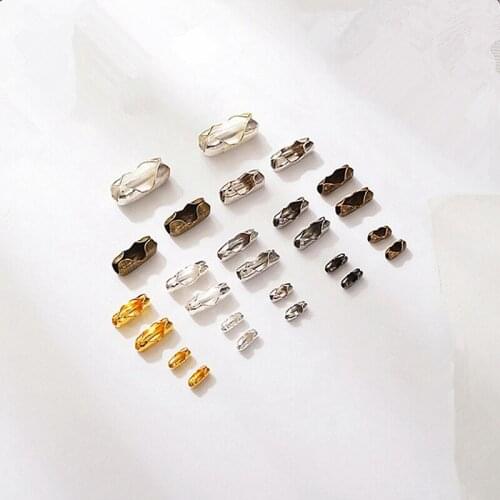 200pcs/lot Diameter 1.5/2/2.4/3.2 mm Ball Chain Connectors Clasps Connectors For DIY Jewelry Necklace Findings Making