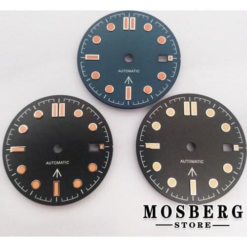 31mm Luminous Watch Dial With Date Window Accessories For NH35 NH36 ETA 2824 2836 Miyota 8215 8205 821A DG 2813 3804 Movement