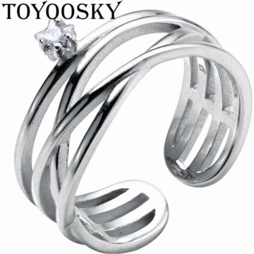 TOYOOSKY Rings With Cubic Zirkonia For Women