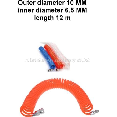 Tracheal Spiral tube PU10*6.5mm spring Polyurethane PU Air Compressor Hose Tube Pneumatic Hose Pipe for Compressor Air Tool