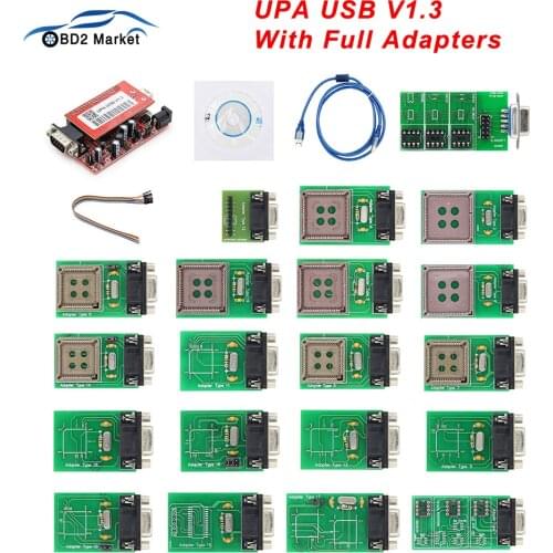 UPA USB V1.3 Full Set Adapter V2014 ECU Programmer Tool UPA-USB V1.3 Chip Tuning Tool UPA USB 1.3 Car ECU Tuning Diagnostic Tool
