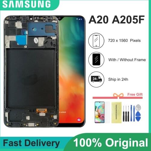 Original For Samsung Galaxy A20 A205G/DS A205F/DS A205GN/DS lcd Display Touch Screen Digitizer Assembly For Samsung A20 lcd