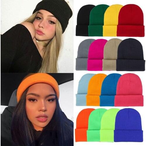2020 Winter Hats for Women Men New Beanies Knitted Solid Cool Hat Girls Autumn Female Beanie Warm Bonnet Casual Cap Wholesale