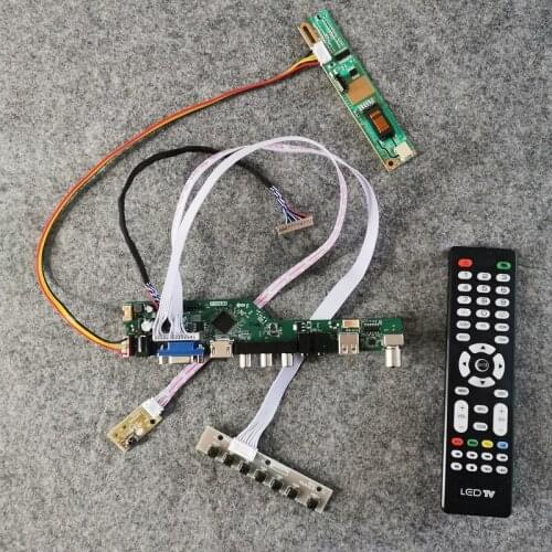 1-CCFL VGA+AV+USB 1024*768 20-Pin LVDS Fit LTD141EA9F/LTM14C500Z/LTD133ECKF screen monitor DIY kit universal LCD drive card