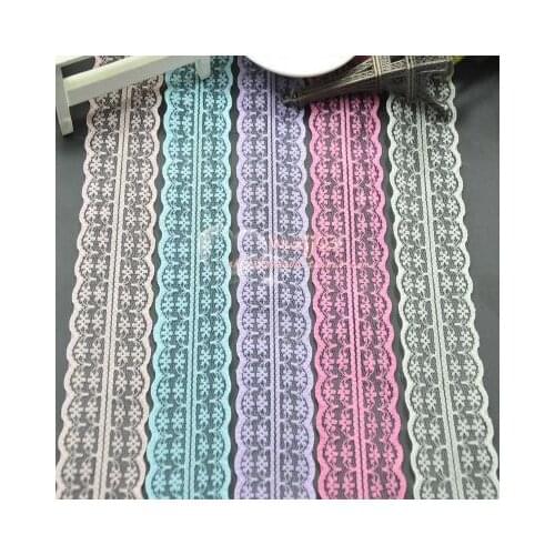 10Meter / Lot) 10 color handmade accessories ribbon diy hair 4.5cm lace trim with hollow out