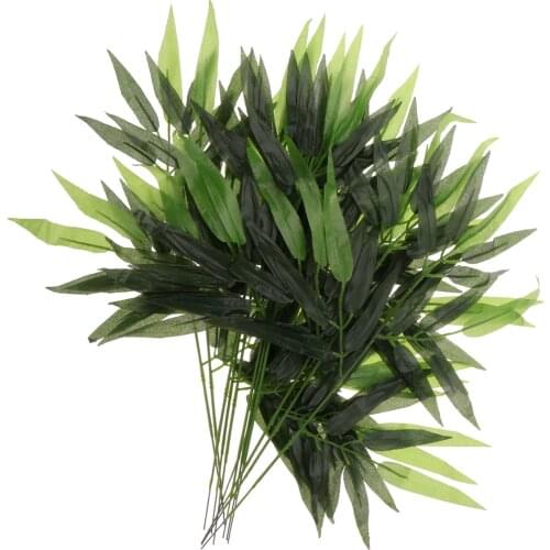 12pcs Artificial Bamboo Plant Ivy Bush- Decorative Plastic Plant & Foliage Artificial Bamboo Plant Bush Artificial Decorations
